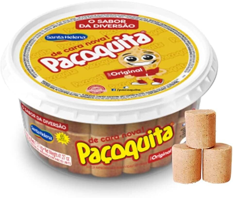 PAÇOQUITA ROLHA DESEMBALADA POTE DE 1,17KG COM 65 UNIDADES