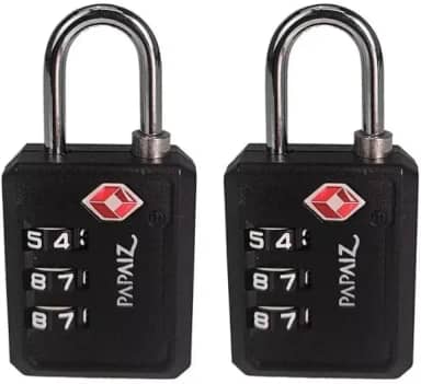 Kit 2 Cadeados TSA com Segredo 30PL Preto Papaiz