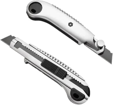 Estilete De Metal Profissional 18 mm + 5 Lâminas Extras (1)