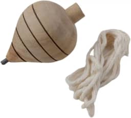 1 Unidade Pião Premium de Madeira Brinquedo Classico Com Cordão