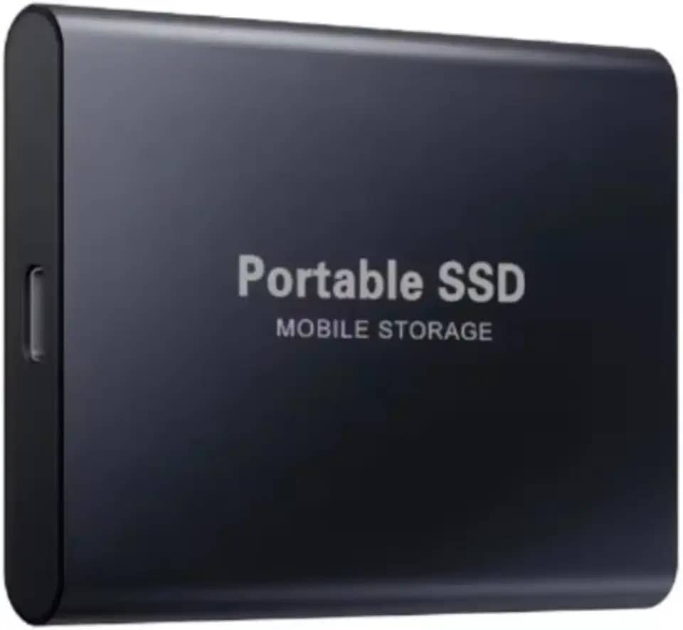 4 TB - Disco de Memória Flash SSD Portátil para Laptop, Desktop, Celular, TV e outros. Tipo-C USB 3.1, SSD Externo M.2 de Alta Velocidade, Disponível em Capacidades 500 GB a 256 TB (Preto, 4, TB)