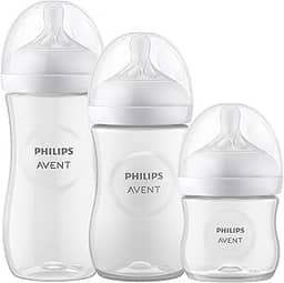 Philips Avent Kit Mamadeira Pétala, 125ml bico fluxo-lento + 260ml bico fluxo-médio + 330ml bico fluxo-rápido, SCD838/27
