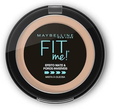 Maybelline NY Pó compacto Efeito Mate e Poros Invisíveis Fit Me Médio Claro Neutro N03