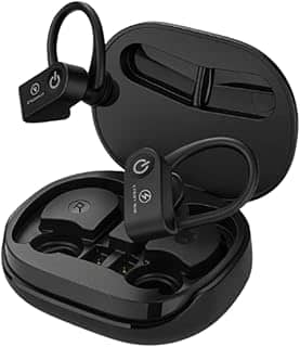 Fone de Ouvido Bluetooth Sem Fio, Esportivo, Resistente ao Suor, Confortável, Ideal para Corrida, Academia e Treinos