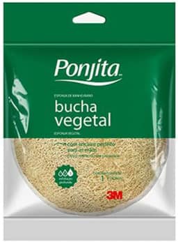 Ponjita Vegetal - Esponja para Banho Amarela de Fibra Natural
