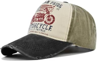 Boné LukeSports Motorcycle Vintage – Algodão, Ajustável e Confortável