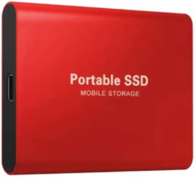 2 TB - Disco de Memória Flash SSD Portátil para Laptop, Desktop, Celular, TV e outros. Tipo-C USB 3.1, SSD Externo M.2 de Alta Velocidade, Disponível em Capacidades 500 GB a 256TB (Vermelho, 2, TB)