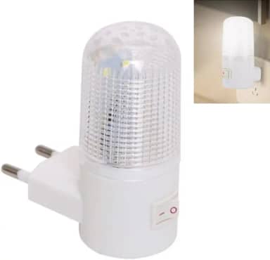 Mini Luminária Abajur De Tomada Plástico Luz Noturna Led Bivolt Quarto Bebê Decoração