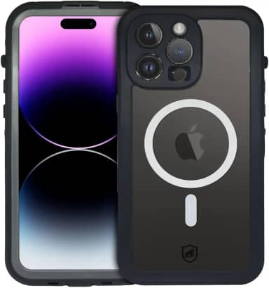 Gshield Capa Case Capinha 360° à Prova d'água Compatível com Magsafe, Nautical (Transparente, iPhone 15 Pro Max)