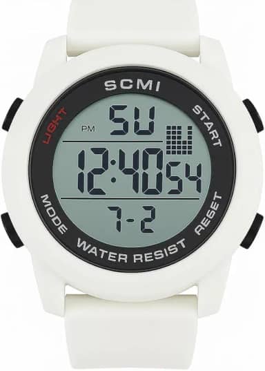 Relogio Digital masculino Esportivo, Resistente à Água, Display LCD, Pulseira de Silicone, resistente multifuncional, academia, corrida, leve