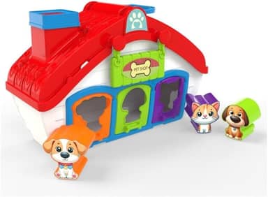 Casa de Brinquedo Pet Shop com Acessórios, 19 x 29 x 9 cm, 3 Animais de Estimação, para Crianças acima de 1,5 Anos