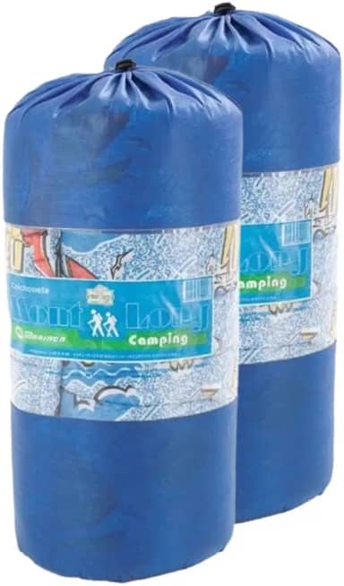 Kit 2 Colchonete Mont Long Azul Estampado para Camping Retiro