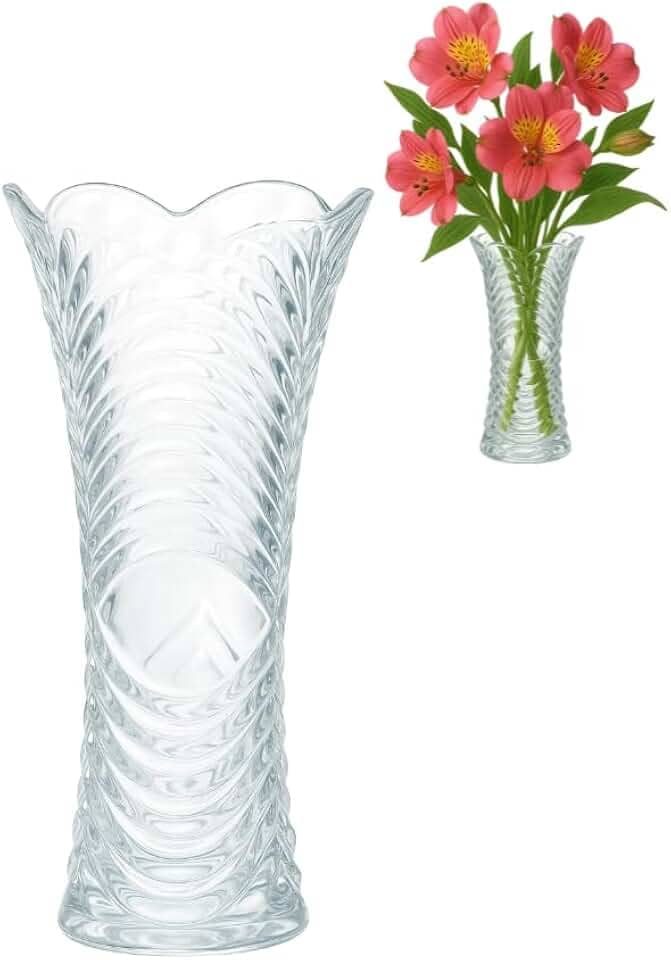 Vaso de Vidro Decorativo Mesa Flores e Plantas 19.5cm - Isis