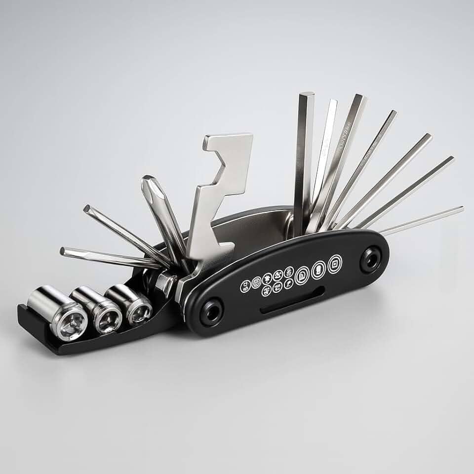 Chave Premium Multiuso Dobrável 16 Em 1, Aço Inoxidável, Compacta, Para Bicicleta, Reparo Doméstico, Marca VARENZIA