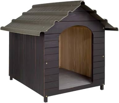 Casa Casinha De Cachorro com Telhado Ecológico Grande N5 (Tabaco)