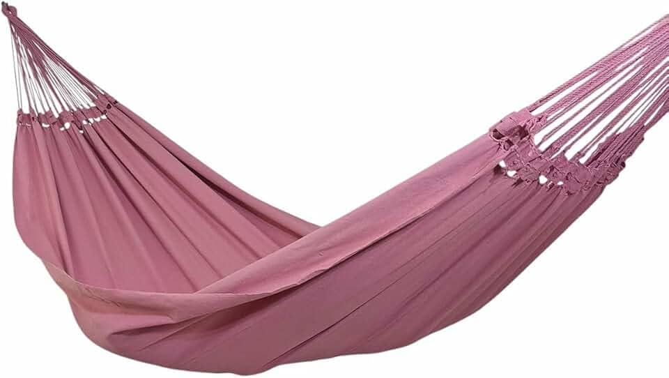 Rede de Dormir e Descanso Super Tijubana Gigante Jaguaruana 100% Algodão (Rosa Seco)