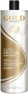 Escova Progressiva Organica Sem Formol Gold luxy Protein Alisamento Capilar Cabelos Lisos 1 Litro Profissional Antifrizz Private Cosméticos