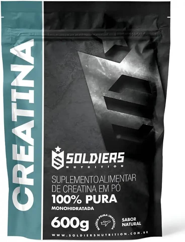 Creatina Monohidratada 600g - 100% Pura Importada - Soldiers Nutrition