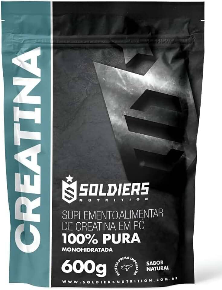 Creatina Monohidratada 600g - 100% Pura Importada - Soldiers Nutrition