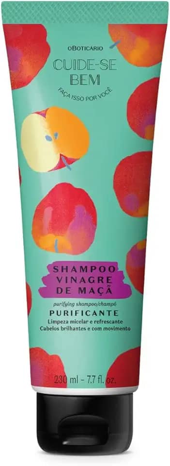 Shampoo O Boticário Cuide-se Bem Feira Vinagre de Maçã 230ml – Limpeza Suave e Brilho Intenso