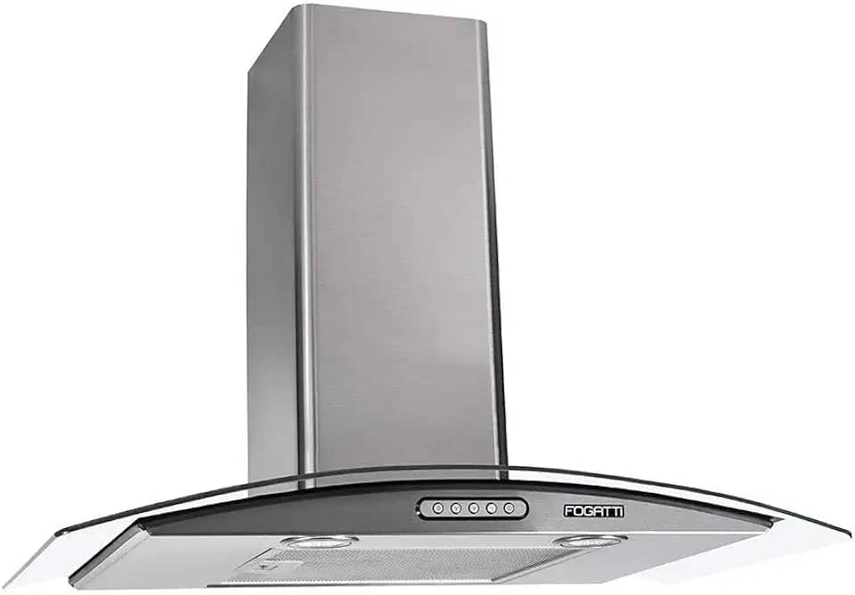 COIFA DE PAREDE Fogatti VIDRO CURVO DUTO SLIM INOX 70CM 127V