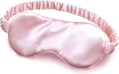 Máscara de Dormir Premium em Cetim Tapa Olho Blackout Macio e Confortável Para Sono Profundo Protetor Ocular Noturno com Elástico Ajustável (Rosa)