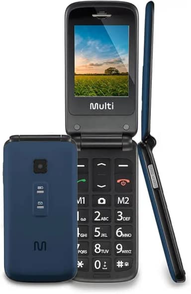 Celular Flip Vita Multilaser Dual Chip MP3 Azul - P9020