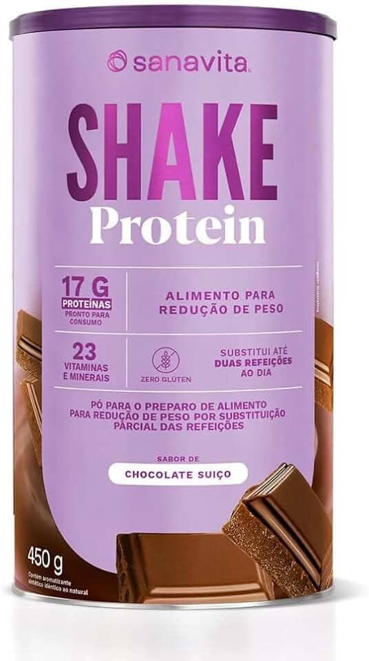 Shake Protein Fonte de Proteína + 23 vitaminas e minerais - Chocolate (450g)