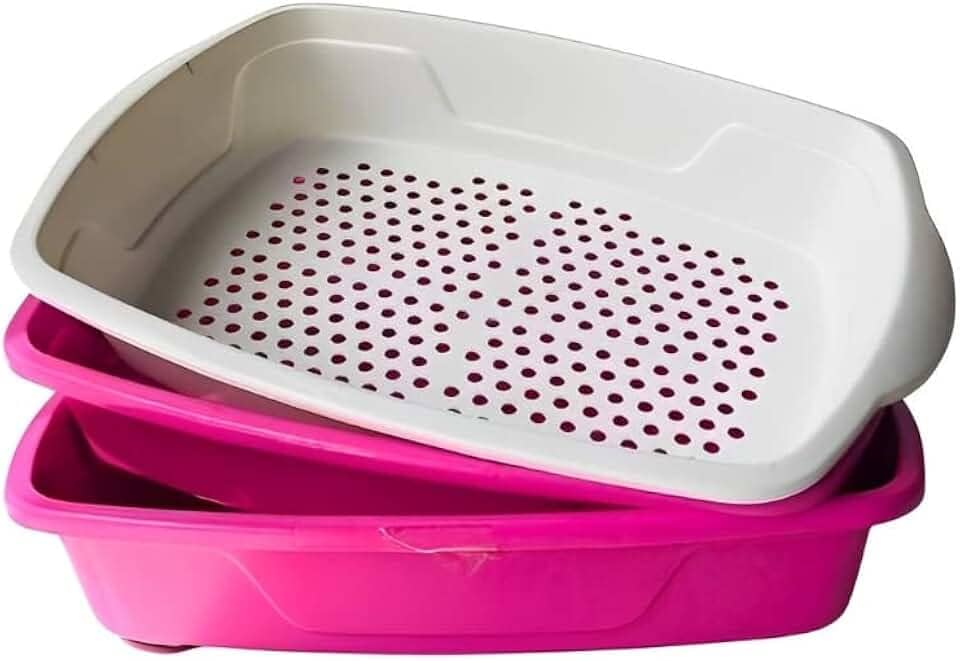 MY PET BRASIL Bandeja Higiênica Para Gatos Furba Cat Caixa De Areia Sanitário Para Gatos Fácil Limpeza Segura E Confortavel Rosa