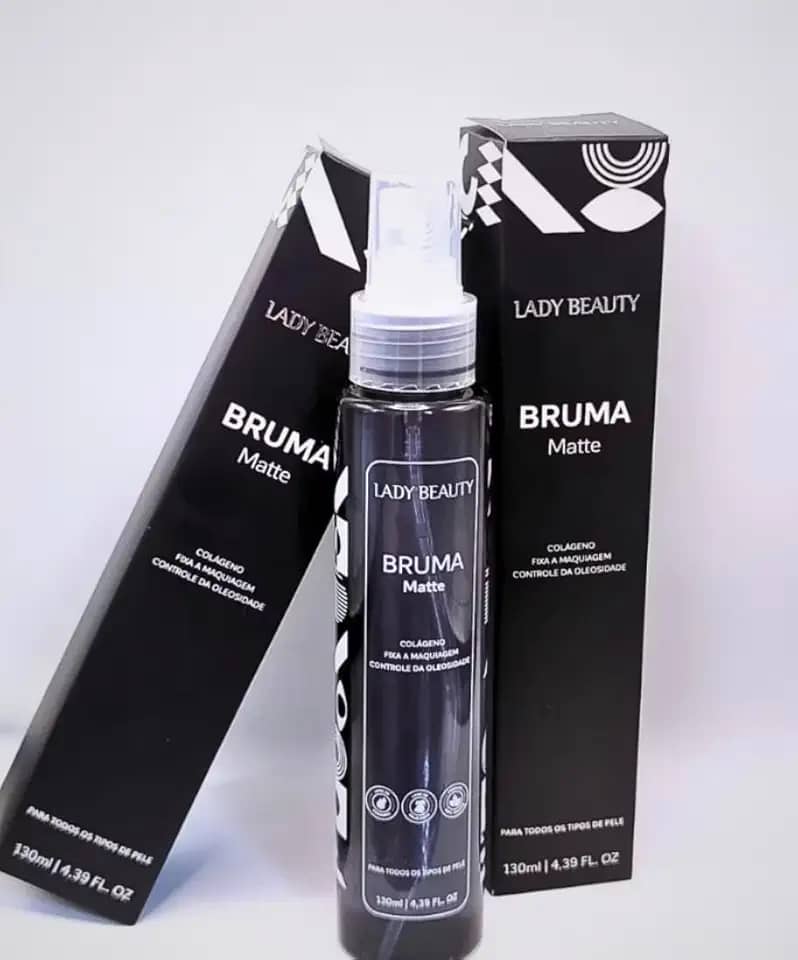 Spray Fixador Matte com Colágeno, Fixador de Maquiagem, Controle de Oleosidade, 130ml