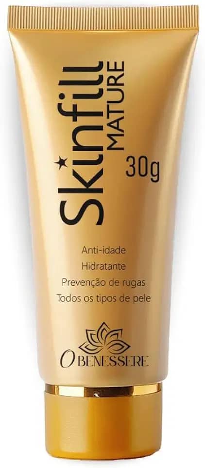 SkinFill Mature – Creme Facial Hidratante Anti-Idade 30g | Para Todos os Tipos de Pele | Prevenção de Rugas e Linhas de Expressão | O Benessere Nutrition