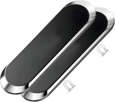 KIT 2x Suporte Magnético para Celular Veicular – Base Adesiva 3M, Ultra Firme, Compatível com Todos os Celulares/GPS/Universal/Porta objetos Metálicos - Compacto E Resistente. (2)