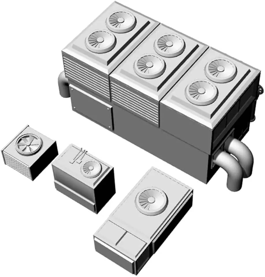 MRY-SFW Conjunto de ventiladores HO Scene Model