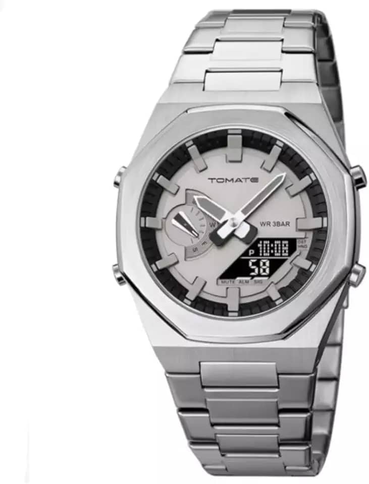 Relogio Masculino Estiloso de Pulso – Analógico e Digital, Luxo Moderno, Design Impactante