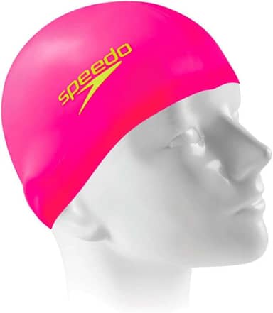 Touca de Natação, Speedo, Flat Cap, Silicone Resistente com Encaixe Confortável,Tamanho Único