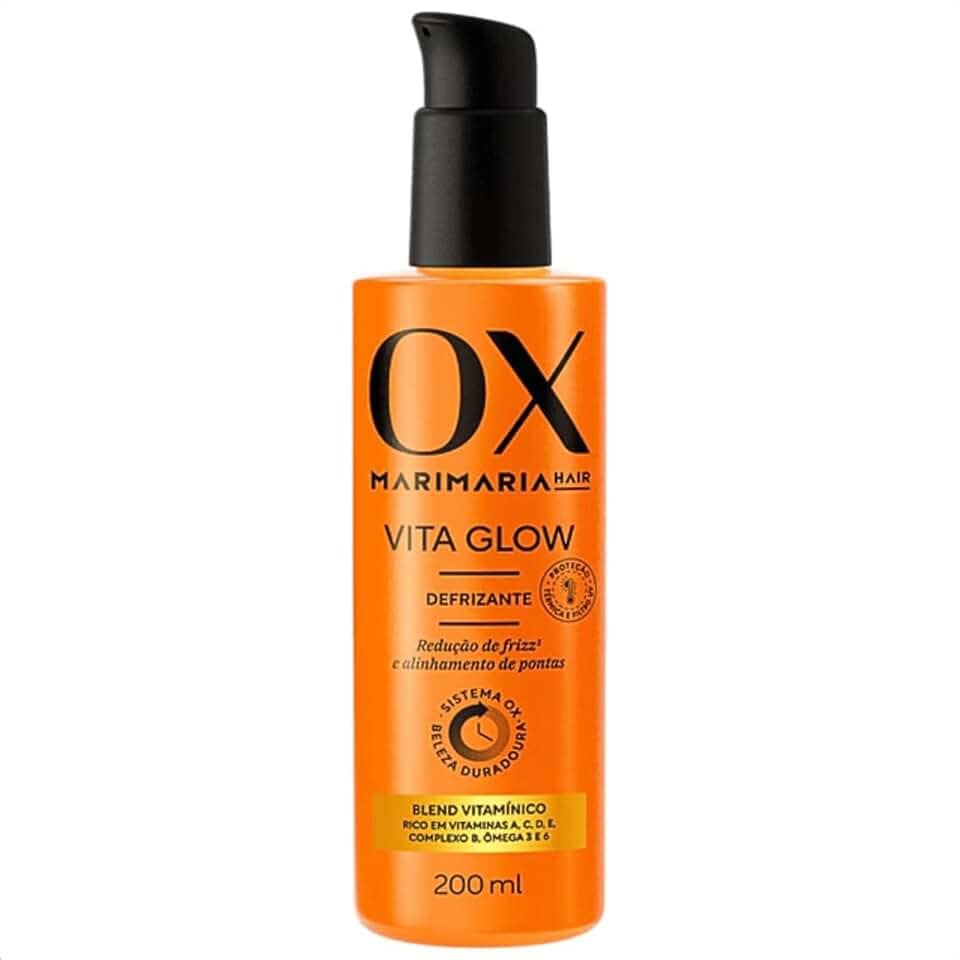 OX Mari Maria Vita Glow Defrizante para Cabelo, 200ml, Vegano, com Blend Vitamínico
