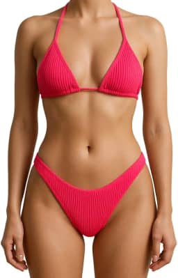 Biquíni Calcinha e Sutiã Praia Piscina Verão Cortininha Marquinha Roupa De Banho Asa Delta