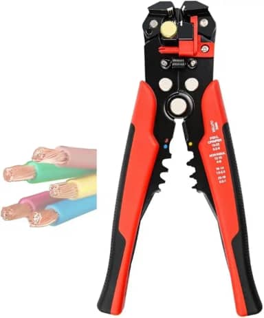 Alicate Desencapador de Fios e Cabos Automatico - Crimpador 3 em 1 - Alicate Descascador Decapador Cortador Profissional Auto Ajustável e Preciso -Vende Mais