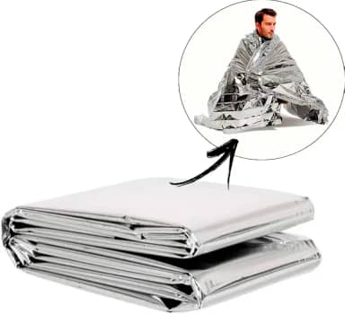 Estilo Boleiro Cobertor Manta Térmica Aluminizado Isolante Emergência Resgate