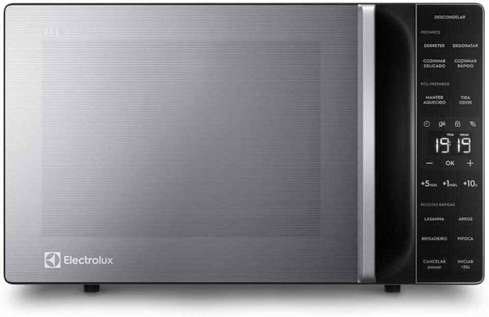 Micro-ondas Electrolux 23L cor Inox Efficient com Descongelamento Assistido (ME23S) 127V