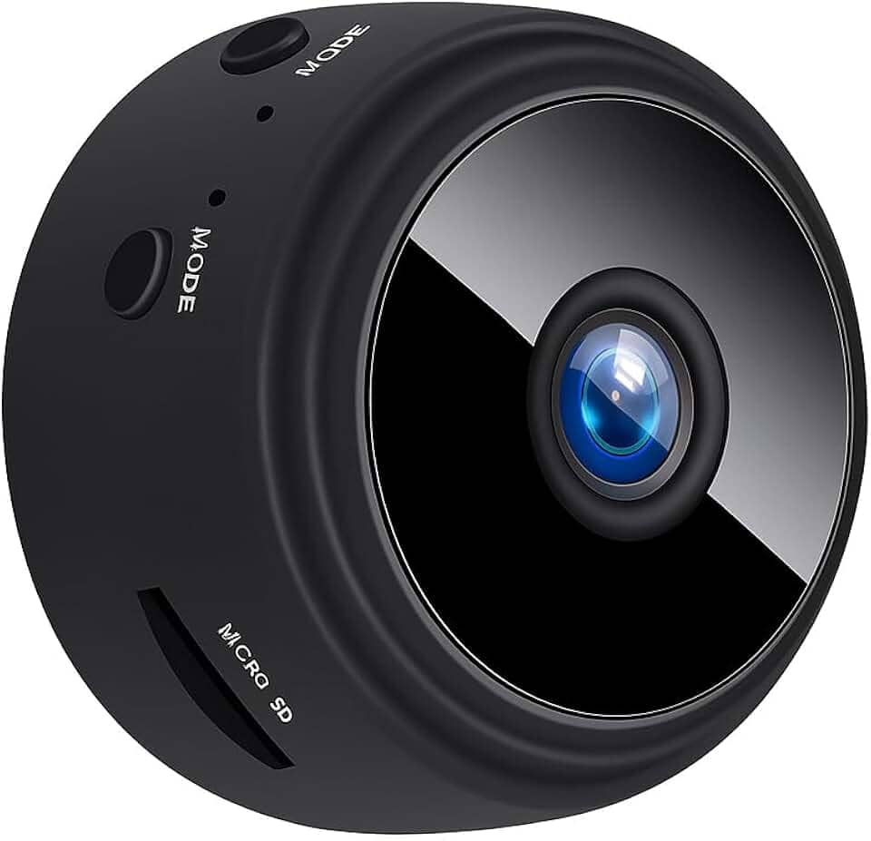 Mini Câmera de Segurança Wifi Full HD 1080p Sem Fio com Visão Noturna, Câmera Babá, Gravação por Movimento e Tamanho Ultra Compacto