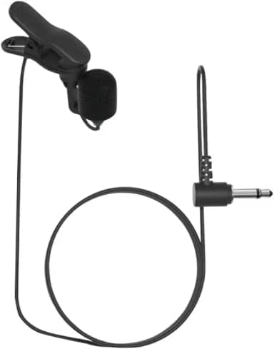 Microfone universal com fio para instrumentos com cabo de 2 m para flauta de bambu com espuma acústica profissional, preto com clipe