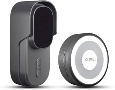 Campainha Wi-Fi Toc Fácil Áudio AGL – Porteiro Inteligente com Notificações no Smartphone, Abertura de Fechadura, Sem Fio, Compatível com AGL Home, Tuya e SmartLife – Preto