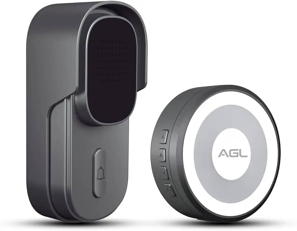 Campainha Wi-Fi Toc Fácil Áudio AGL – Porteiro Inteligente com Notificações no Smartphone, Abertura de Fechadura, Sem Fio, Compatível com AGL Home, Tuya e SmartLife – Preto