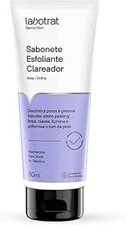 Sabonete Esfoliante Clareador Labotrat Dermo Skin 80ml com Niacinamida Ácido Salicílico e Nanoácidos Clareia Axilas e Virilha Efeito Peeling Suave Previne Foliculite e Pelos Encravados