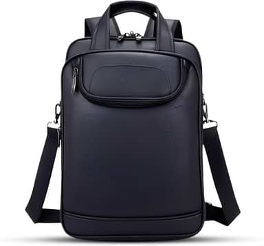 Mochila Couro Reforçada Executiva Grande Mochila para Notebook Trabalho Viagem Escola com Cabo de Aço Impermeável