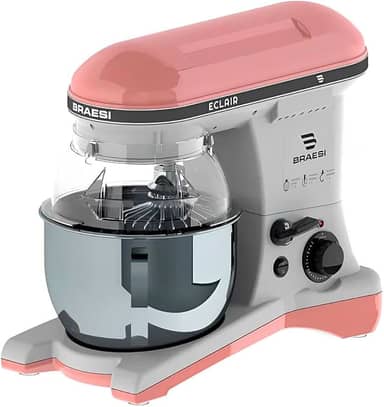 Batedeira Planetária Industrial Pedestal Bivolt Profissional Cor:Rosa