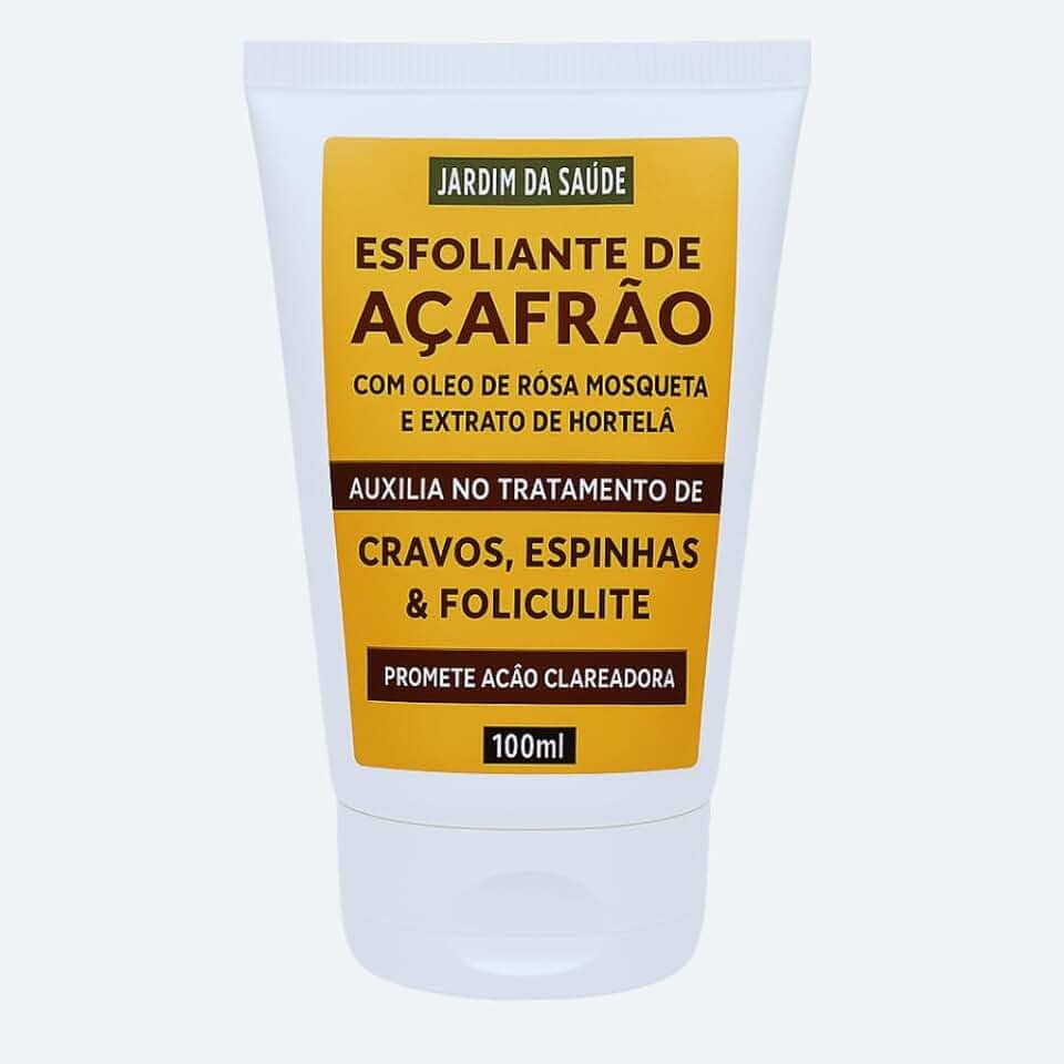 Creme Clareador de Açafrão - Com Rosa Mosqueta Foliculite, Clareamento, Trata Acne, Espinhas