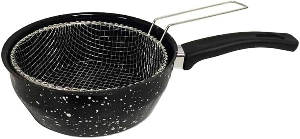 Frigideira Fritatudo Fritadeira Cesto 20cm Esmaltada Roa