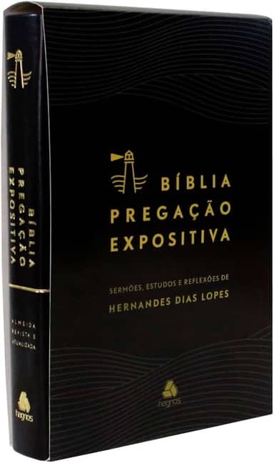 Bíblia Pregação Expositiva | RA |PU luxo preto